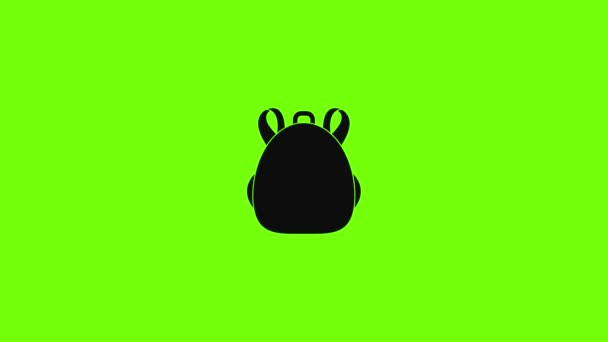 Animace ikon batohu roztomilého medvěda — Stock video