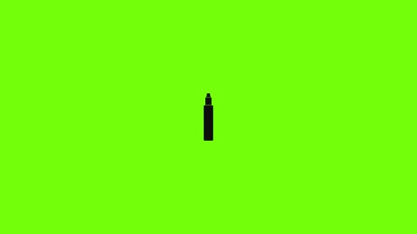 Nicotine vloeistof pictogram animatie — Stockvideo