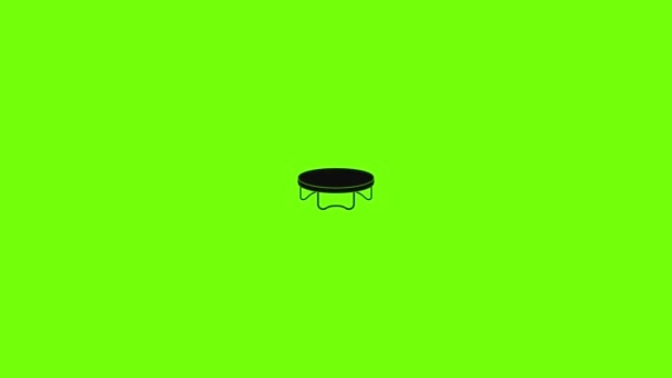 Jardin trampoline icône animation — Video