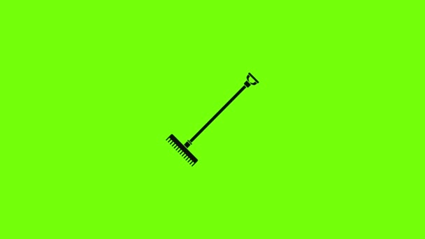 Rake pictogram animatie — Stockvideo