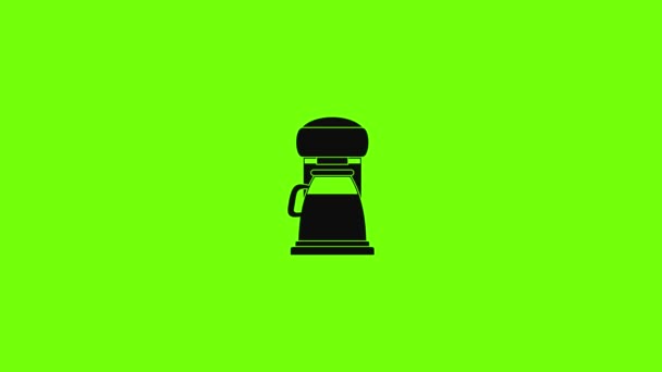Klassisk kaffe maskin ikon animation — Stockvideo