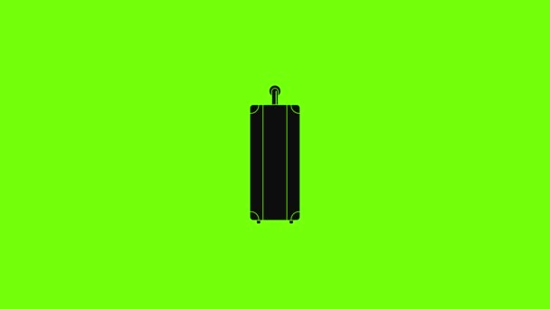 Side travel bag pictogram animatie — Stockvideo