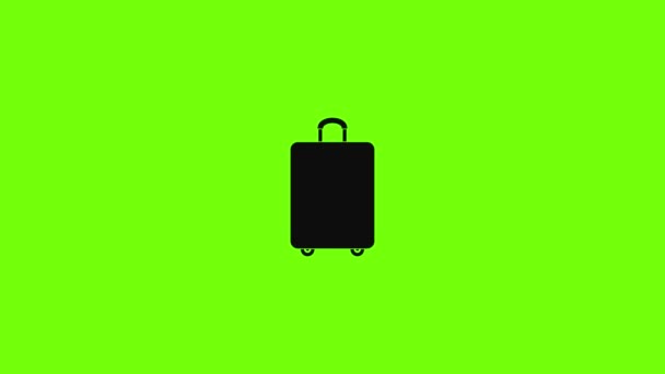 Bolsa de viaje icono de animación — Vídeos de Stock