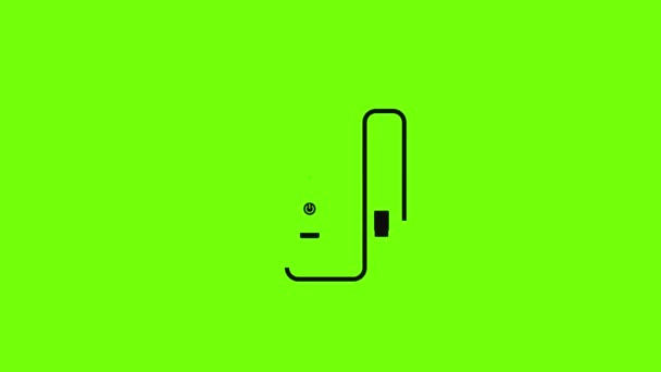 Power bank kabel pictogram animatie — Stockvideo