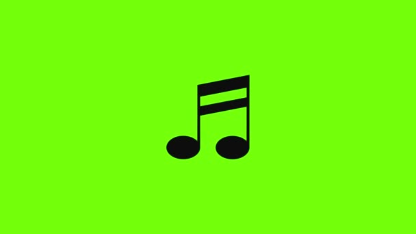 Double bar music note icon animation — Stock Video