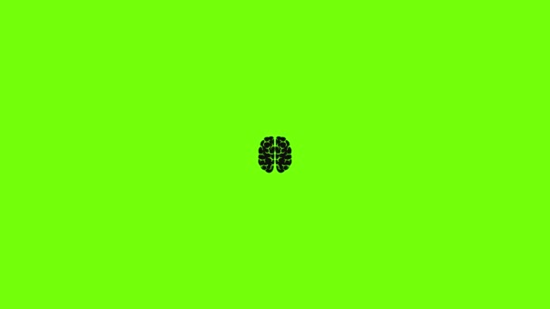 Мультипликация мозга — стоковое видео