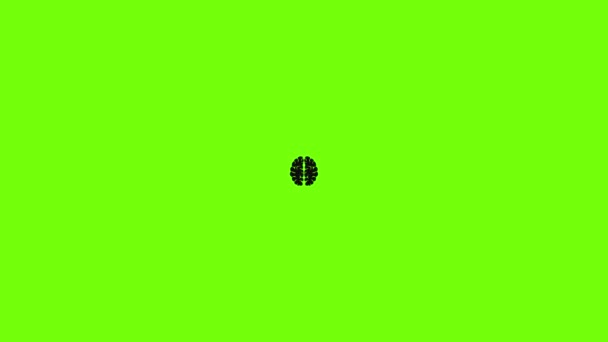 Τεχνητό εικονίδιο του εγκεφάλου — Αρχείο Βίντεο