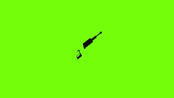 Spjut pistol ikon animation — Stockvideo