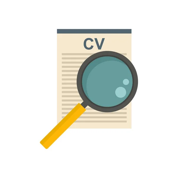 Internship cv paper icon flat isolated vector — Stock Vector