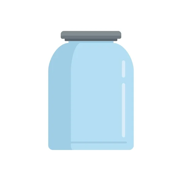 Przechowywanie szklany słoik ikona płaski izolowany wektor — Wektor stockowy