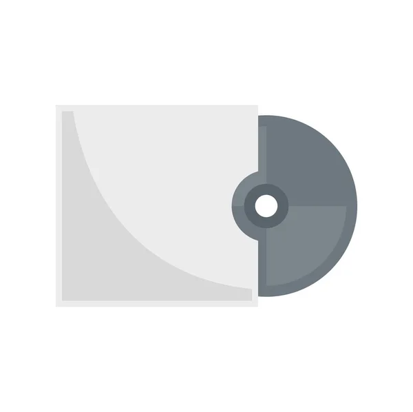 Almacenamiento icono de disco cd plano aislado vector — Vector de stock