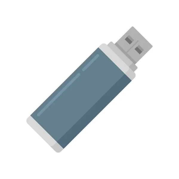 Stockage USB icône flash plat vecteur isolé — Image vectorielle