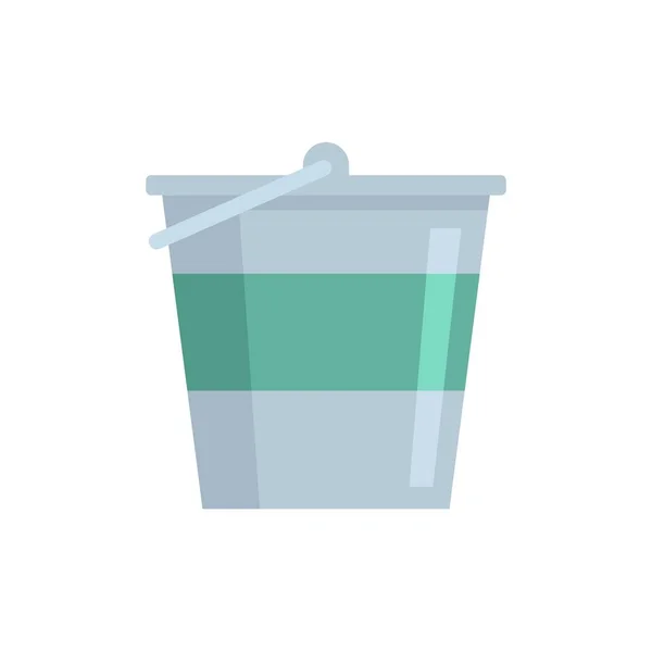 Reconstruction metal bucket icon flat isolated vector — Stock Vector