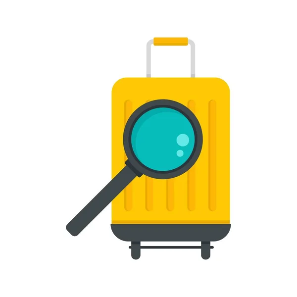 Icono de control de bolsa de viaje vector plano aislado — Vector de stock