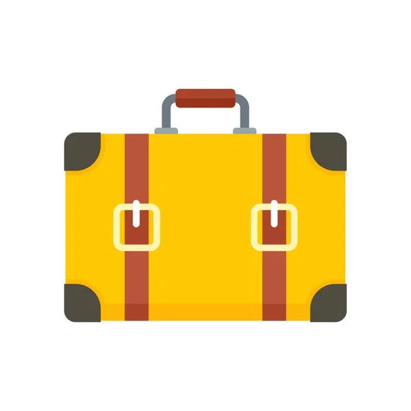 Travel suitcase icon flat isolated vector — Stock Vector