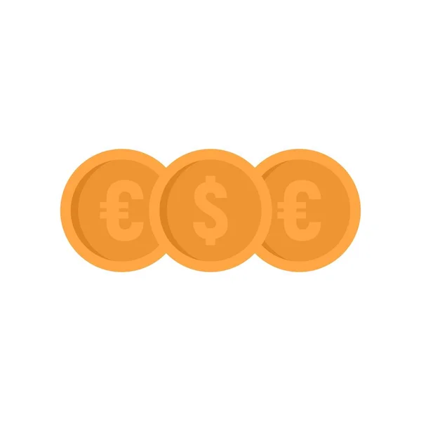 Crowdfunding money coins icon flat isolated vector — Stockvector