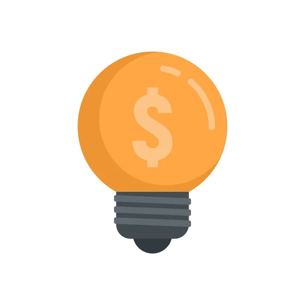 Crowdfunding idea bulb icon flat isolated vector — Stock Vector