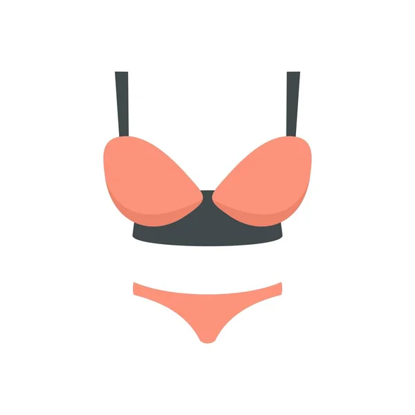 Female swimsuit icon flat isolated vector — Stockvector