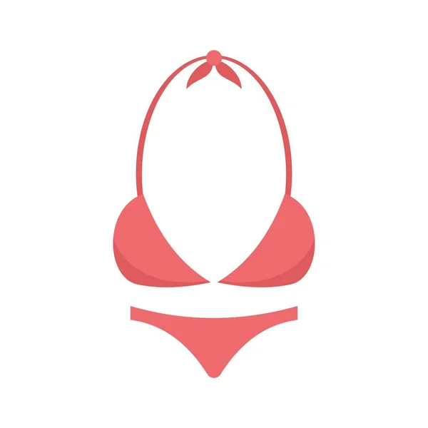 Sea swimsuit icon flat isolated vector — Stockvector