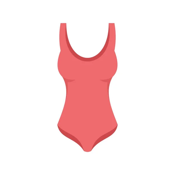 Girl swimsuit icon flat isolated vector — Wektor stockowy