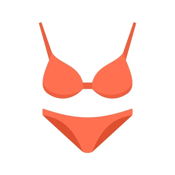 Retro swimsuit icon flat isolated vector — Stockvector