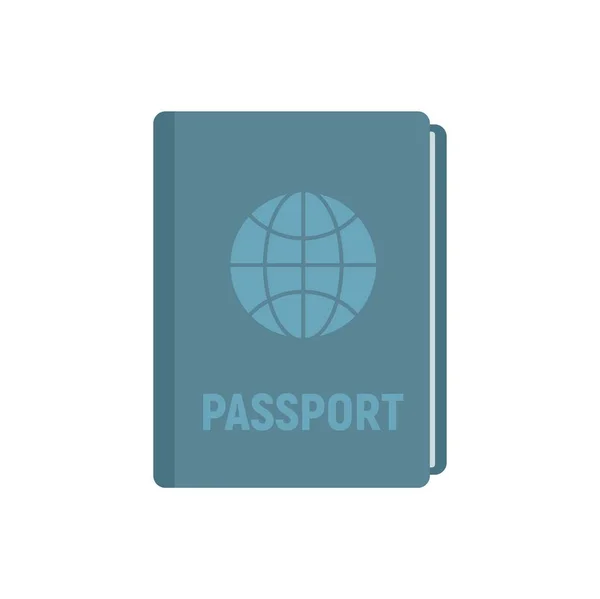 Διεθνές εικονίδιο διαβατηρίου επίπεδη απομονωμένο φορέα — Διανυσματικό Αρχείο