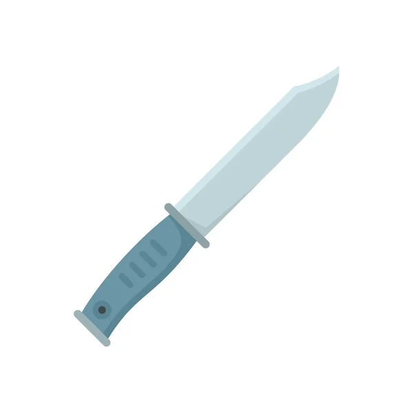 Мисливський ніж виживання значок плоский ізольований вектор — стоковий вектор