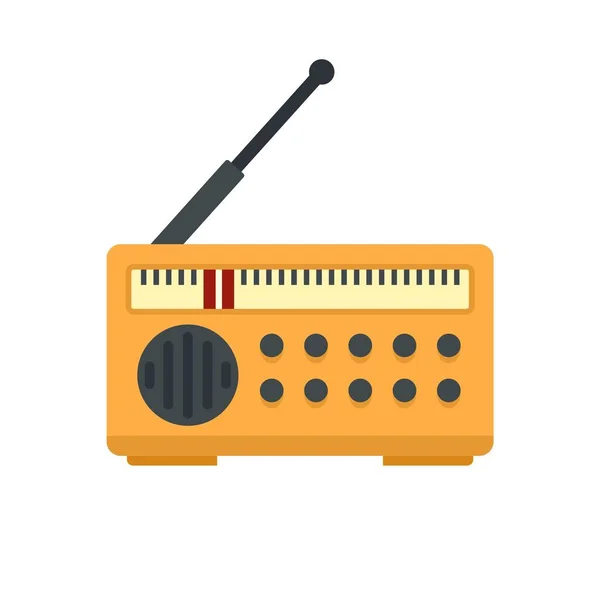 Radyo sahte haber simgesi düz izole vektörü — Stok Vektör