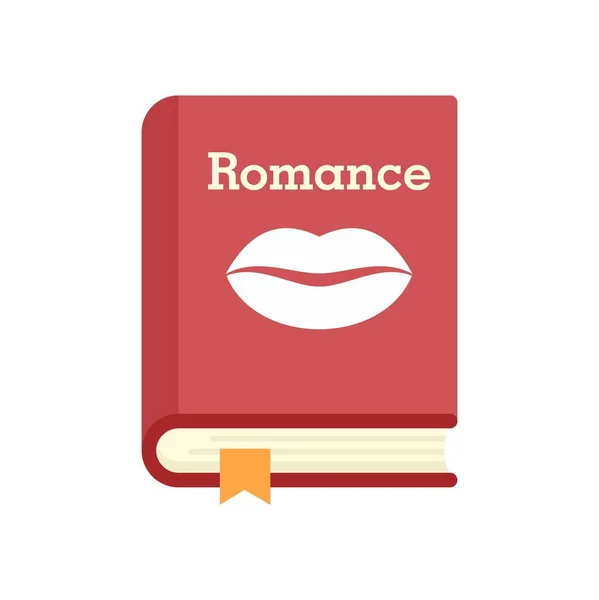 Litterär romantik bok ikon platt isolerad vektor — Stock vektor
