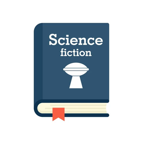 Science fiction book icon flat isolated vector — Stockový vektor