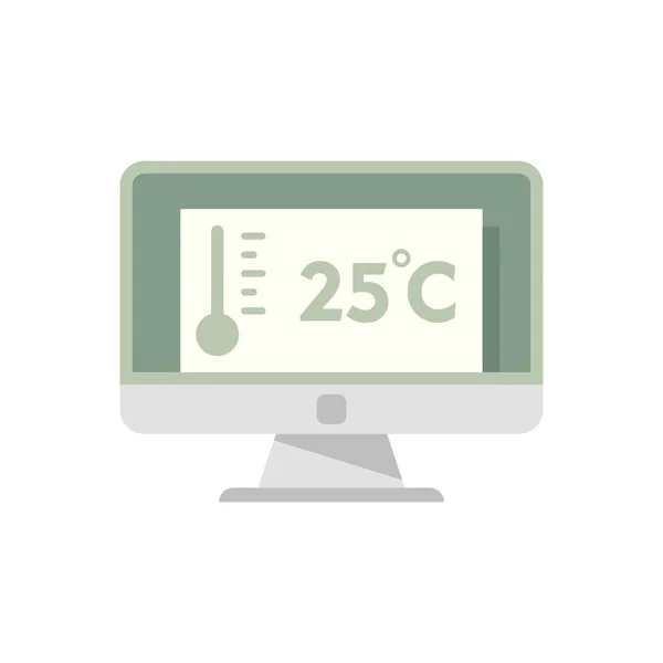 PC home climate control icon flach isolierter Vektor — Stockvektor