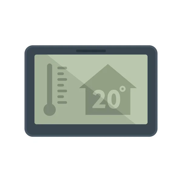 Tablet家庭气候控制图标平面隔离病媒 — 图库矢量图片