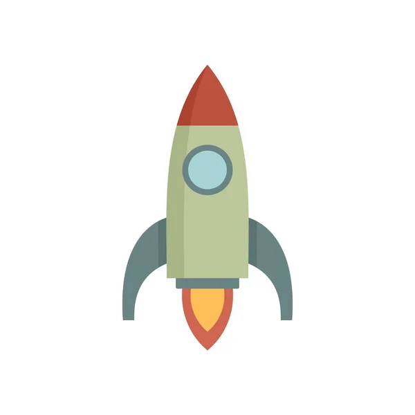 Vida habilidades iniciar cohete icono plano aislado vector — Vector de stock