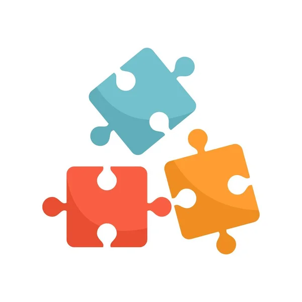 Life skills puzzle icon flat isolated vector — Wektor stockowy