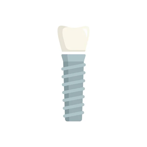 歯インプラントアイコンフラット絶縁ベクトル — ストックベクタ