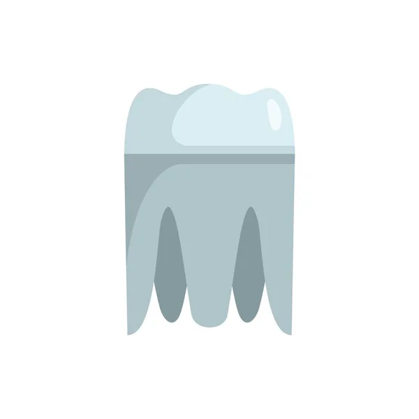 Metal tooth implant icon flat isolated vector — Stock Vector