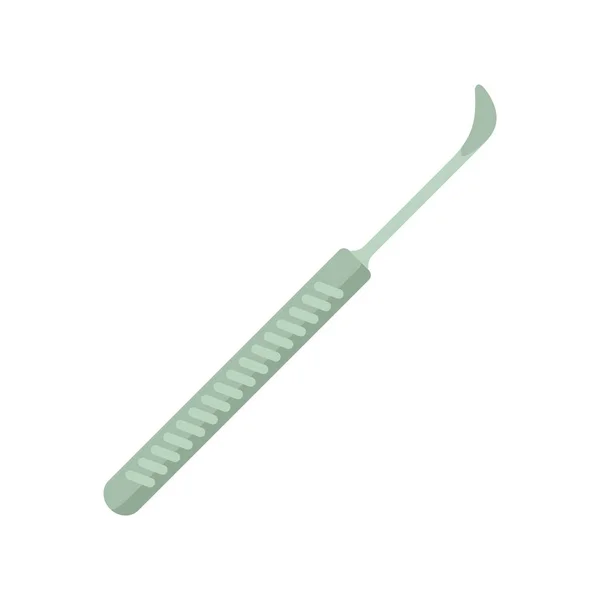 牙科用钢制工具图标平面隔离矢量 — 图库矢量图片