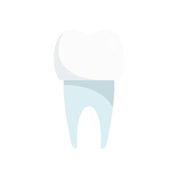 Tooth white implant icon flat isolated vector — Stock Vector