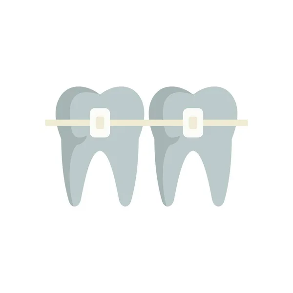 Los soportes dentales icono plano vector aislado — Archivo Imágenes Vectoriales