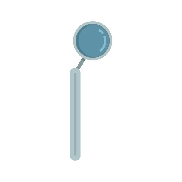 Dentist magnifier icon flat isolated vector — Stockvector