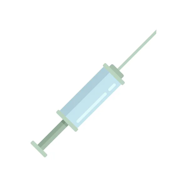 Icône de seringue de dentiste vecteur isolé plat — Image vectorielle