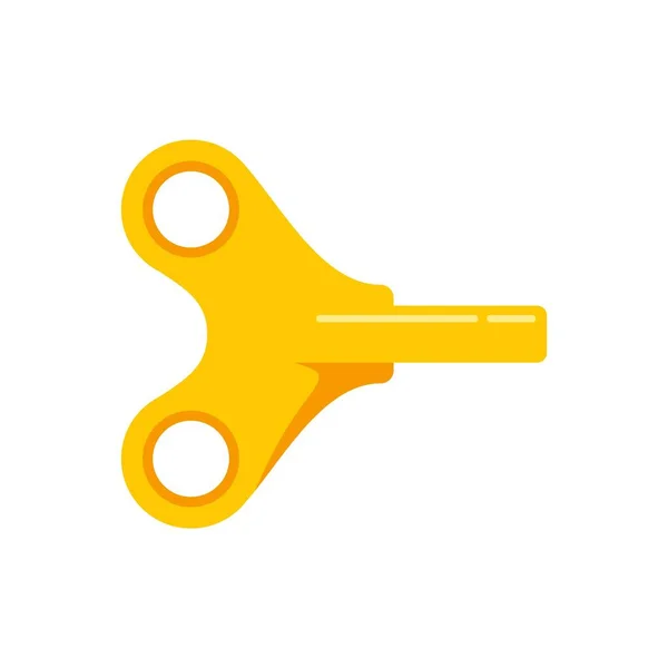 Watch repair gold key icon flat isolated vector — Stockvector