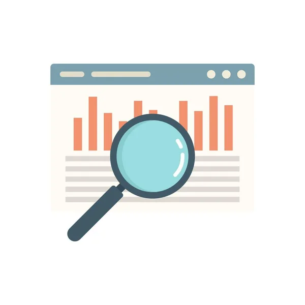 ( 영어 ) Web audit icon flat isolated vector — 스톡 벡터