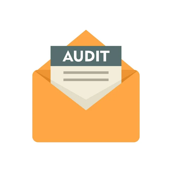Audit mail icoon platte geïsoleerde vector — Stockvector