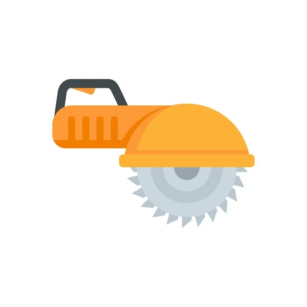 Gasoline circular saw icon flat isolated vector — Stock Vector