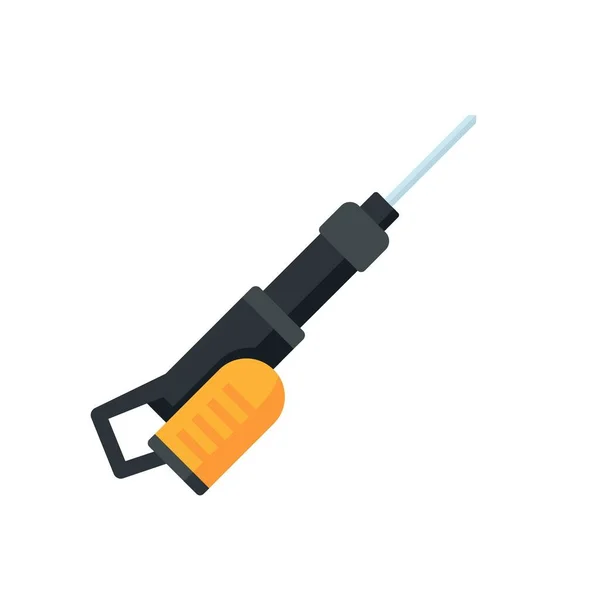 Gasoline hammer drill icon flat isolated vector — Stock Vector