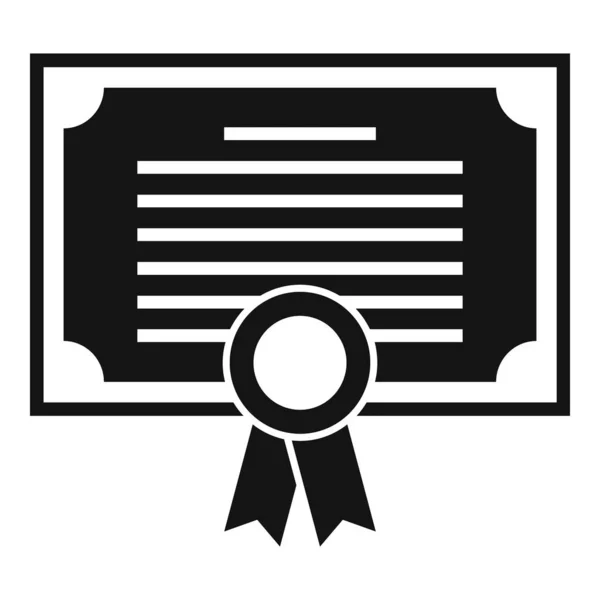 Diploma de calidad icono vector simple. Certificado de calificación — Archivo Imágenes Vectoriales