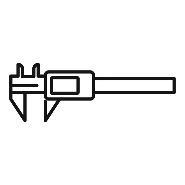 Digital pinza icono contorno vector. Calliper vernier — Archivo Imágenes Vectoriales