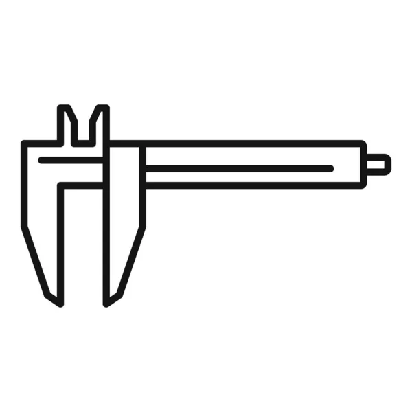 Caliper instrumento ícone contorno vetor. Ferramenta de micrômetro —  Vetores de Stock