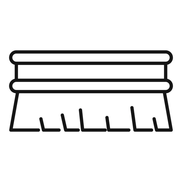 Icono de cepillo de baño vector contorno. Baño de ducha — Vector de stock